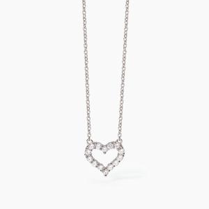 Collana Mabina in argento con cuore e zirconi 553681 - gallery