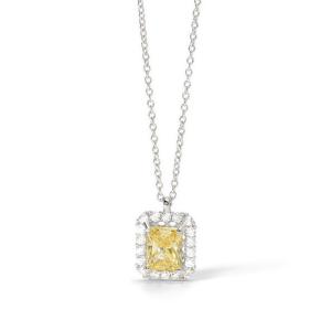 Collana Mabina in argento con zircone giallo 553653 - gallery