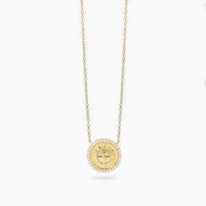 Collana Mabina in argento dorato con ciondolo sole FOLLOW THE SUN 553901 - gallery