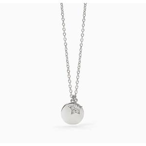 Collana Mabina in argento silver con ciondolo tondo 553509