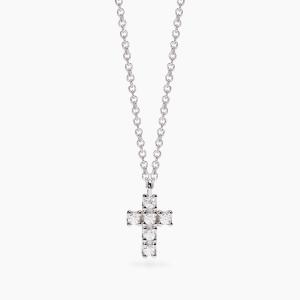 Collana Mabina MY DIAMOND in argento ciondolo croce con Diamanti Lab-Grown 0.16 ct 553800 - gallery