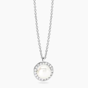 Collana Mabina MY DIAMOND in argento ciondolo perla Diamanti lab-grown 553920