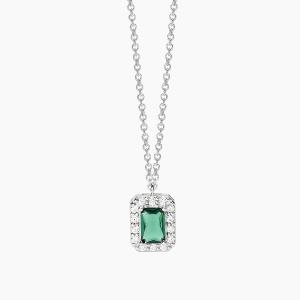 Collana Mabina MY DIAMOND in argento con Smeraldo e Diamanti Lab-Grown 553936