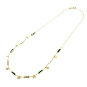 Collana Malachite con stelle a lastra sul girocollo e smalto - gallery