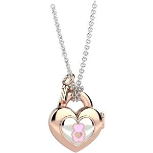 Collana Nanan con ciondolo chiama angeli Cuore in argento rosato NAN0389 - gallery