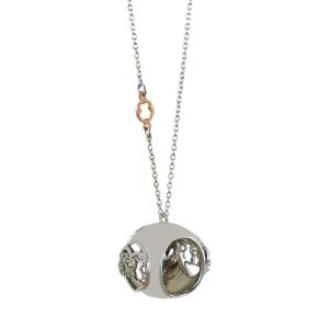 Collana Nanan con ciondolo chiama angeli Cuore in argento silver NAN0632