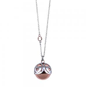 Collana Nanan con ciondolo chiama angeli Cuori in argento silver NAN0256