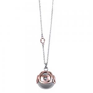 Collana Nanan con ciondolo chiama angeli Cuori rosa in argento NAN0255