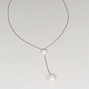 Collana Pendente Rebecca in argento con perle twin SR1KOP04