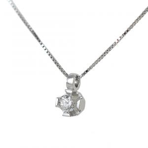 Collana punto luce a spirale con diamante carati 0.10 G - gallery