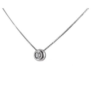 Collana Punto Luce Cipollina con diamante ct 0.15 G VS - gallery