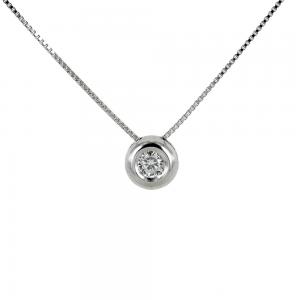 Collana Punto Luce Cipollina grande con diamante ct 0.07 G VS  - gallery