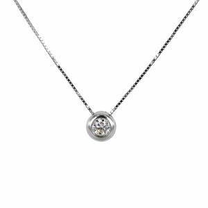 Collana Punto Luce Cipollina grande con diamante ct 0.21 G VS  - gallery