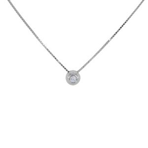 Collana Punto Luce Cipollina piccola con diamante ct 0.02 G VS 