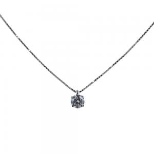 Collana Punto Luce diamante medio a quattro griffes da 0.40 carati - gallery