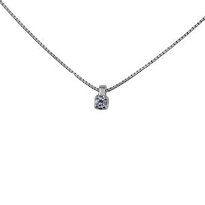 Collana punto luce griffes diamante mini 0.02 carati modello Shaila - gallery