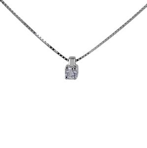 Collana punto luce griffes diamante piccolo 0.04 carati modello Shaila - gallery