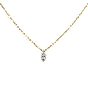 Collana Punto Luce Marquise Diamante Lab Grown in oro giallo
