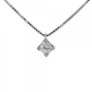 Collana Punto Luce medio diamante 0.20 ct G purezza IF