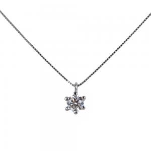 Collana Punto Luce medio diamante da 0.32 carati - gallery