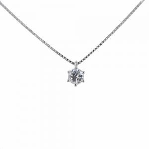 Collana Punto Luce medio diamante da 0.21 carati alta gioielleria