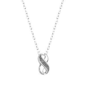 Collana Rebecca in argento con Infinito e polvere di diamanti SJLKAA76