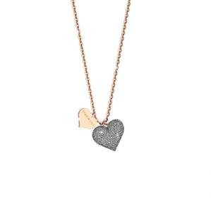 Collana Rebecca in argento rosato con cuore - jolie SJOKAR23