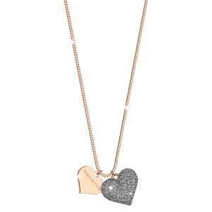 Collana Rebecca in argento rosato con cuore