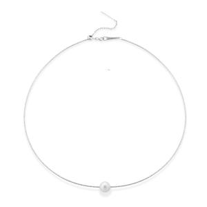 Collana rigida in Argento con perla d�acqua dolce 8.00 - 8.50 mm
