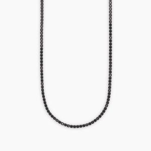 Collana tennis da uomo con zirconi neri MINI TENNIS 553578