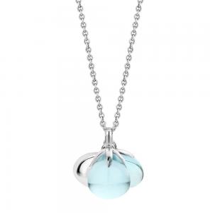 Ti Sento Milano Silver necklace with light blue pendant 3902WB - gallery