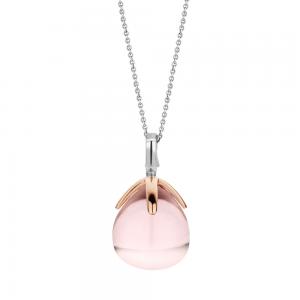Ti Tento Milano silver pendant with pink crystal - gallery