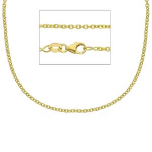 Collana Unisex catena maglia rolo piena in oro giallo 60 cm media - gallery