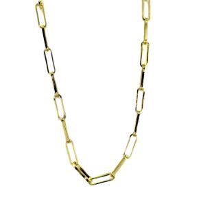 Collana Unoaerre in bronzo Dorato con maglie squadrate 