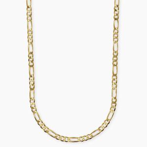 Collana uomo in argento dorato catena figaro 553876