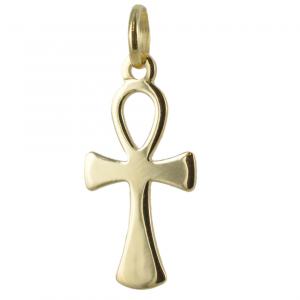 Croce della Vita piccola in oro giallo 25X10 mm - gallery