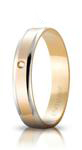 UnoAerre Wedding Ring - Primula  model with diamond - gallery