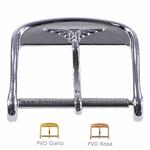 Fibbia per cinturino Longines colore Acciaio-Giallo-Rosa - gallery