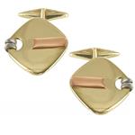 18kt three colour gold cuff-links  - gallery