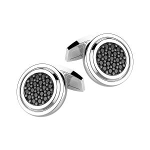 Gemelli Zancan in argento e spinelli neri Cosmopolitan EXG056