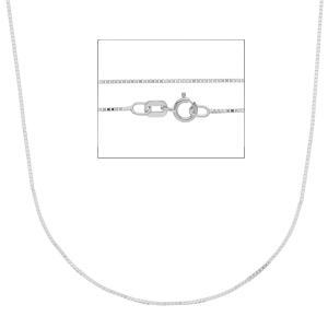 Girocollo catena Veneziana da Donna in oro bianco 45 cm media