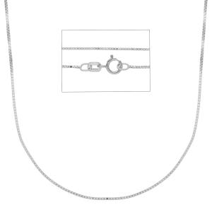 Girocollo catena Veneziana Donna in oro bianco 40 cm spessa
