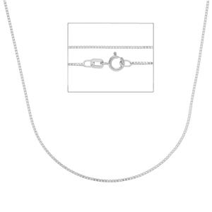 Girocollo catena Veneziana in oro bianco 42 cm spessa