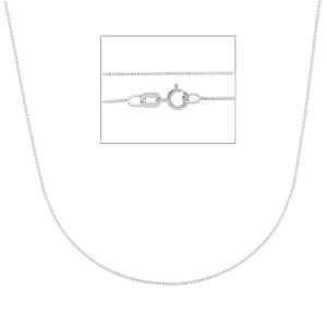 Girocollo catena Veneziana Unisex in oro bianco 50 cm sottile