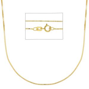 Girocollo catena Veneziana Unisex in oro giallo 45 cm spessa