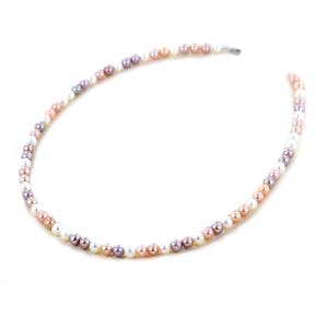 Girocollo di Perle Multicolor con chiusura in oro 