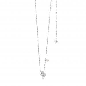 Girocollo in argento Comete Gioielli con zirconi e perla GLA 162