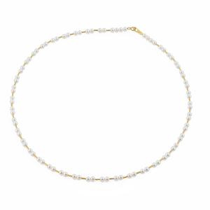Girocollo in oro giallo con perle di acqua dolce 3.00 - 3.50 mm