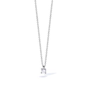 Girocollo Mabina in argento con catena forzatina e punto luce 553547