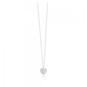 Girocollo Mabina in argento con Cuore di zirconi 553335